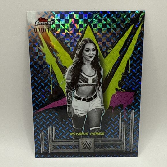 2025 Topps Finest WWE #53 Roxanne Perez Blue Refractor /149 Wrestling Card - Picture 1 of 3
